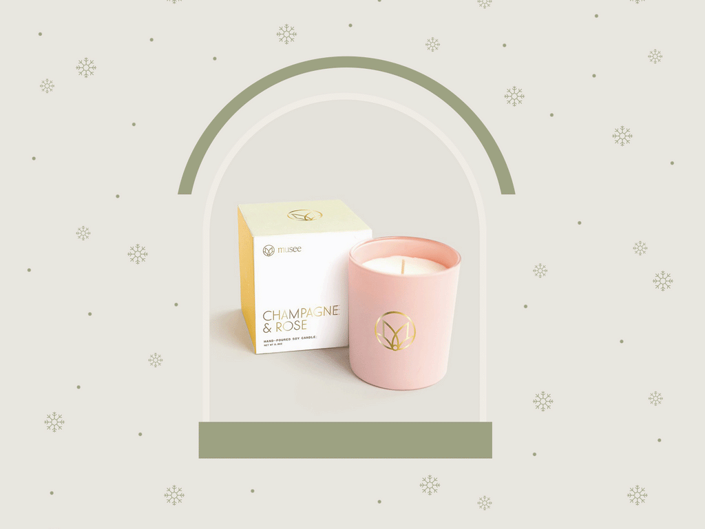 Day 1 - Champagne & Rose Candle by Musee